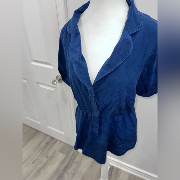 Blue Silk Collared Tshirts - Picture 2 of 6